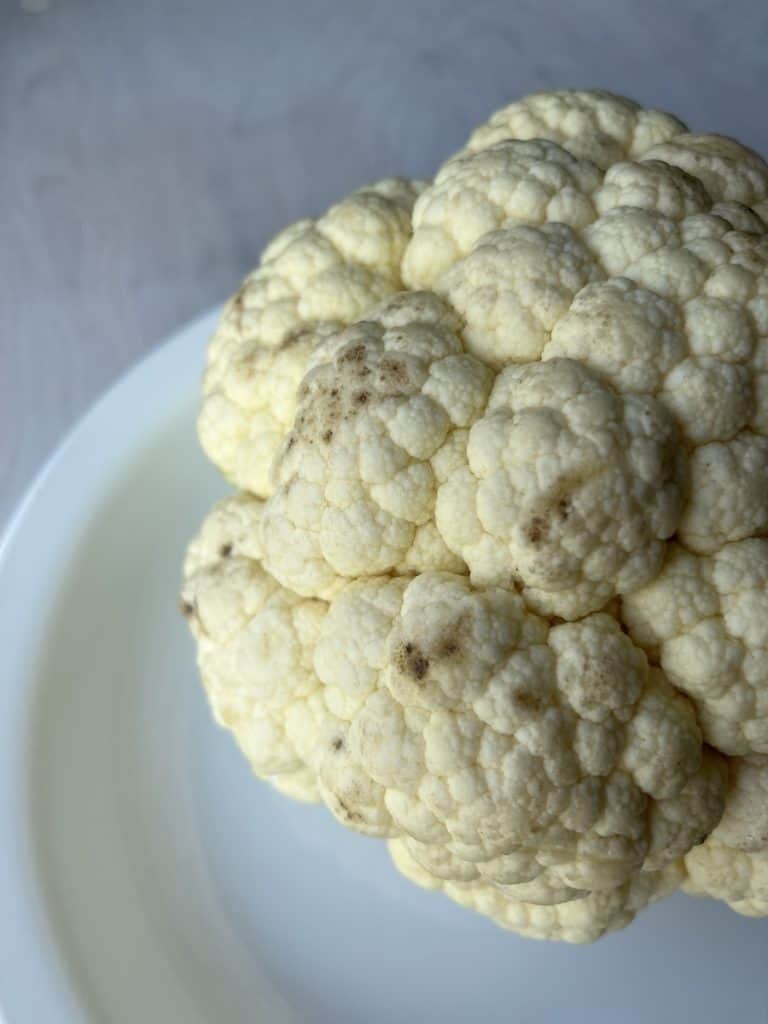 head of cauliflower with spots