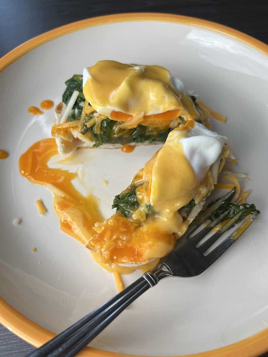 Poached Eggs Florentine with Spinach and Kale • Serious Food Crush