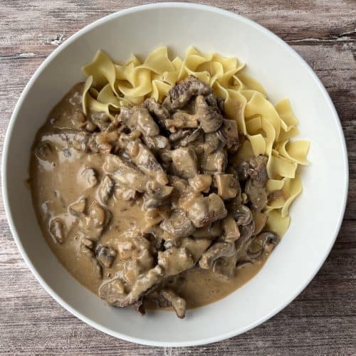 Beef Top Sirloin Stroganoff with Egg Noodles