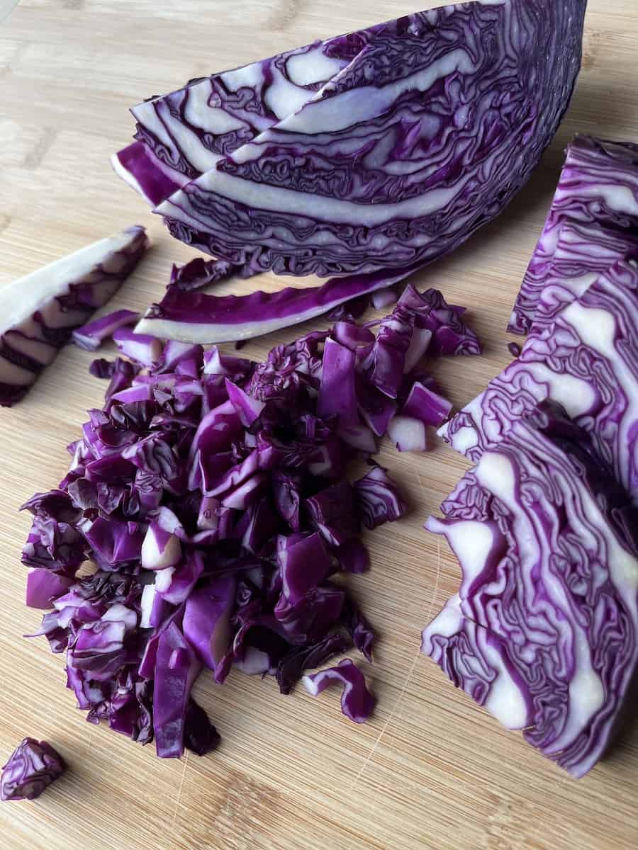 Sweet Creamy Coleslaw with Red Cabbage and Carrots • Serious Food Crush