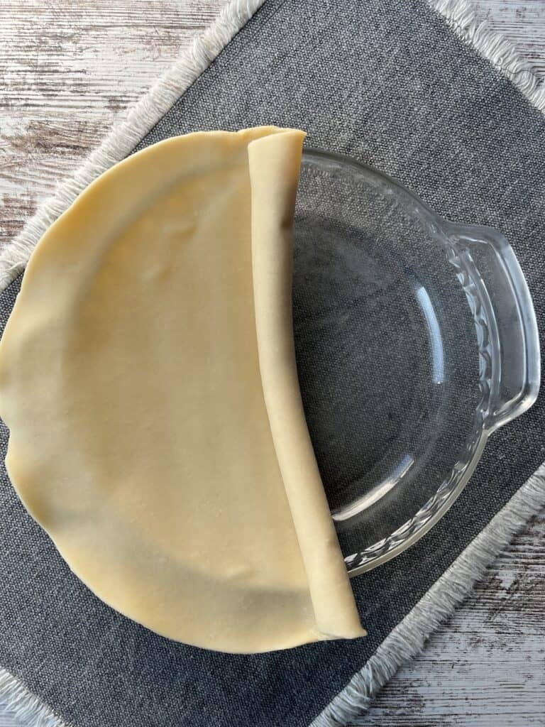 crust on a glass pie dish