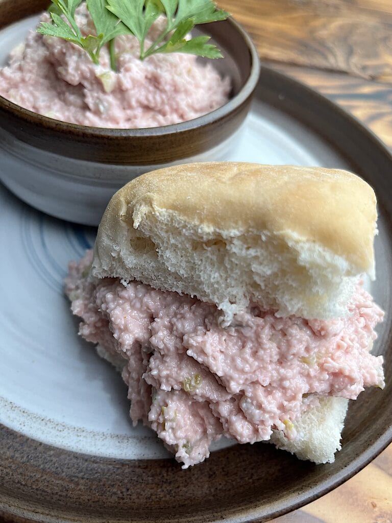 bologna salad on bread