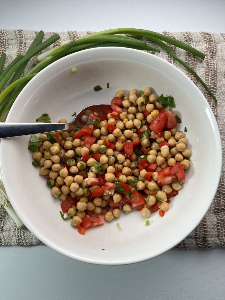 mixed easy chickpea salad
