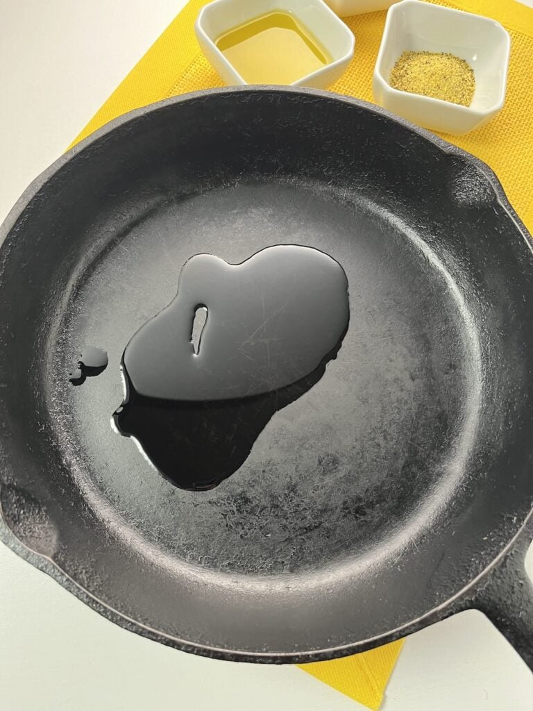 oil in skillet